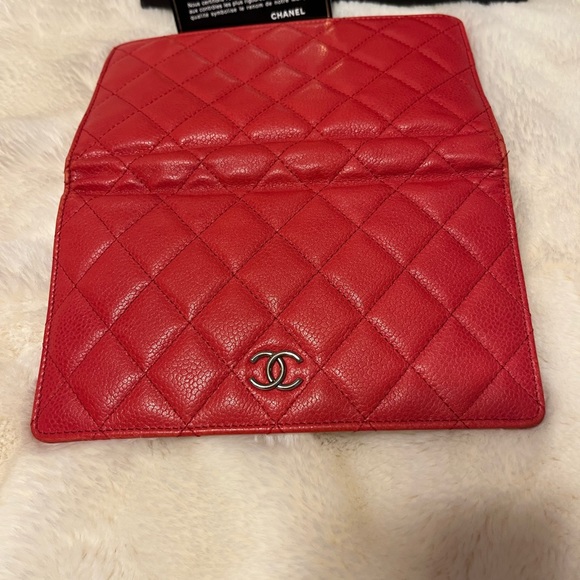 CHANEL QUILTED LEATHER WALLET COA BOX CLOTH - Picture 5 of 16